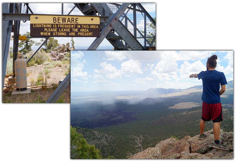 view from hiking to O'Leary Lookout tower