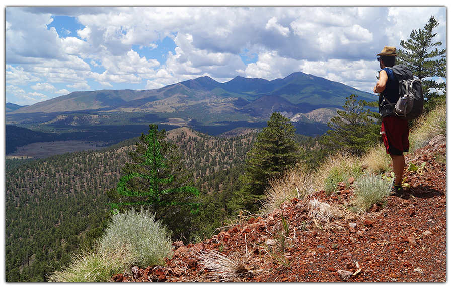 view of humphreys peak from our adventure hiking to o'leary lookout