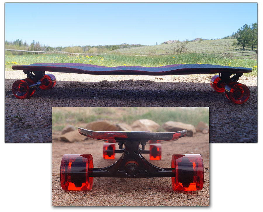 downhill longboard shape profile views