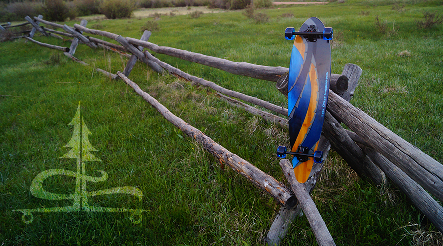 hand painted pintail longboard from lost coast longboarding