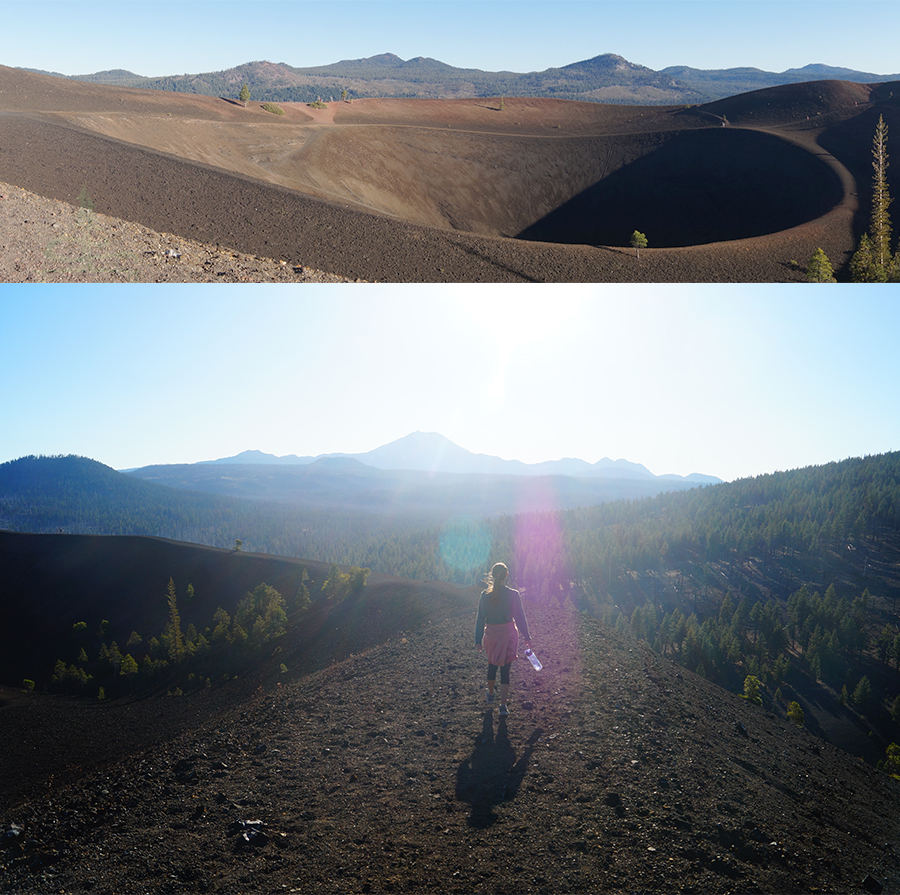 we reached the top of cinder cone trail
