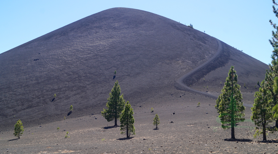 steep trail up cinder cone