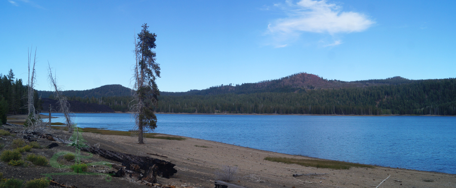 more lakeside views while backpacking lassen volcanic national park