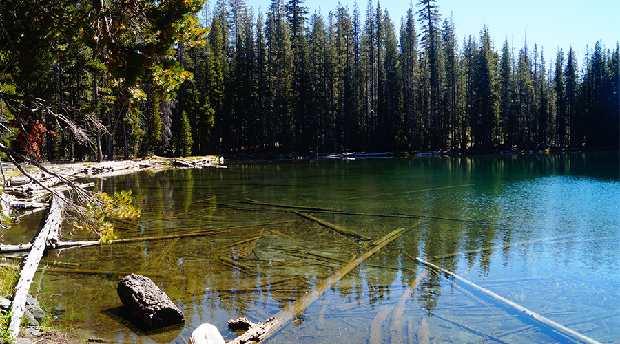 beautiful lake on day three of our trip