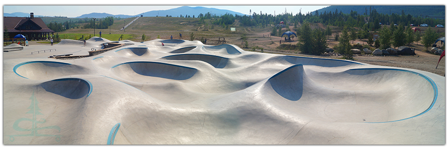 endless banked turns help frisco skatepark flow really well