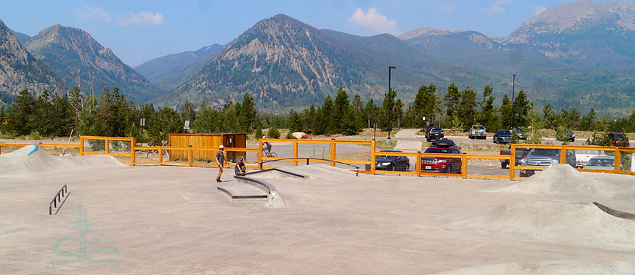 open layout street section at the Frisco Skatepark