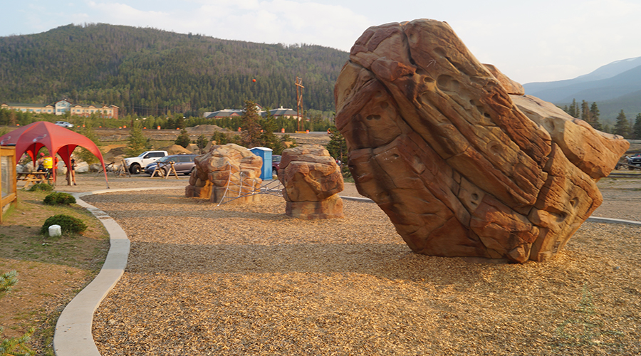 bouldering area at the Frisco Adventure Park