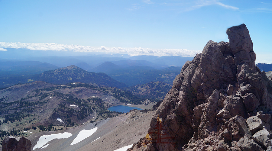 scenery while hiking lassen peak