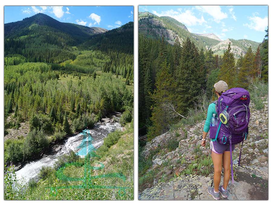 looking down into oh be joyful creek below