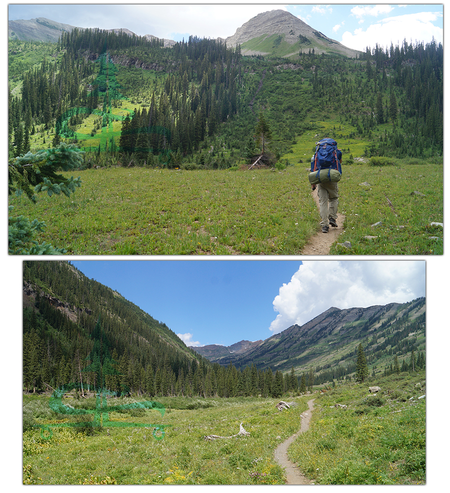 single track trail on our backpacking oh be joyful trip