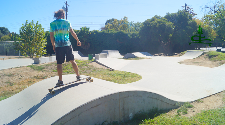 longboarding in McClatchy skatepark in sacramento