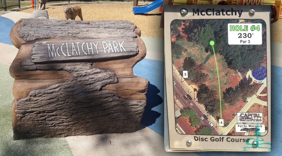 frisbee golf course at mcclatchy park