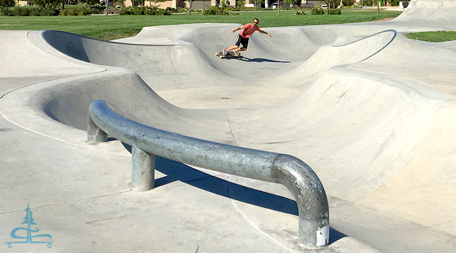 longboarding the snake bowl at wild rose skatepark