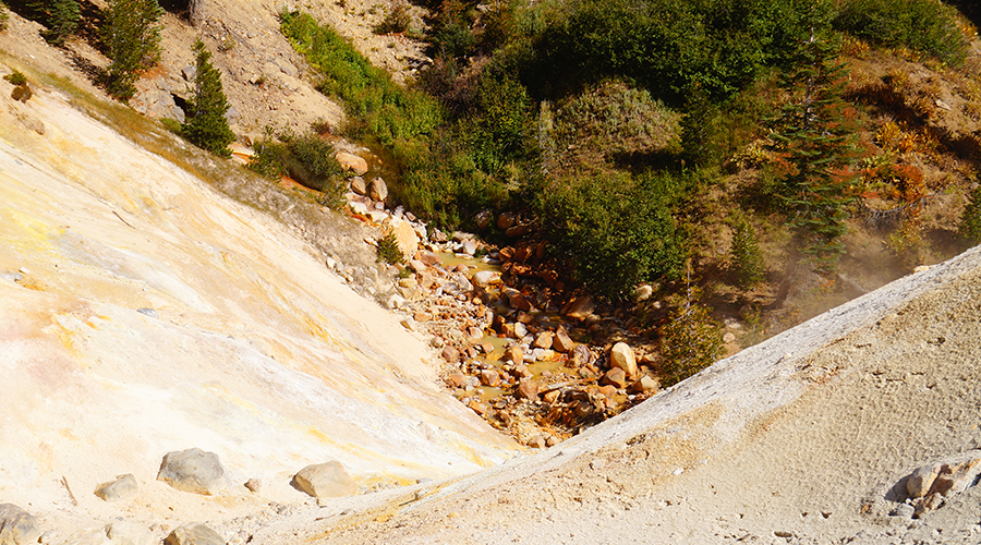 steaming creek down below