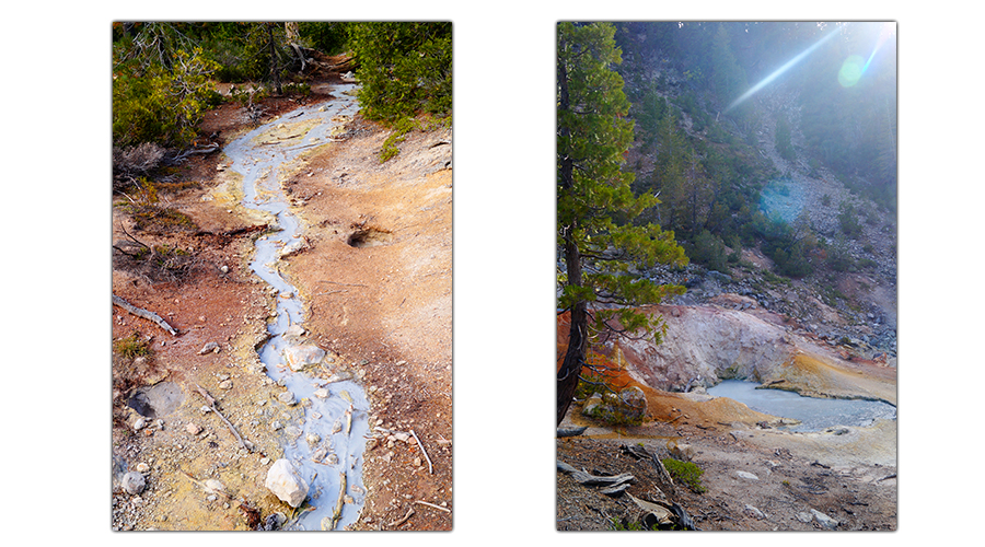 unique sights hiking at devil's kitchen in lassen national park