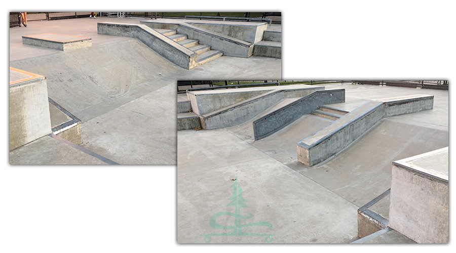 street section at elk grove skatepark