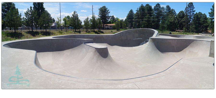 second large bowl at the basin skatepark in flagstaff