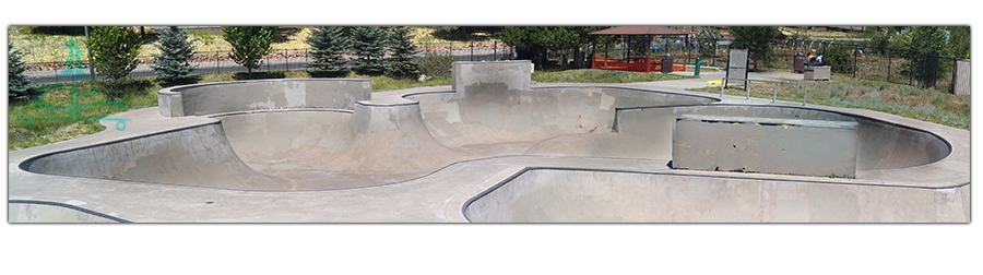 huge bowl at the basin skatepark in flagstaff