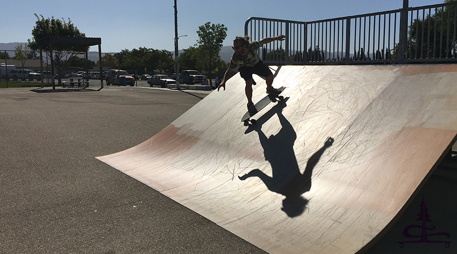 half pipe at hollister skatepark 