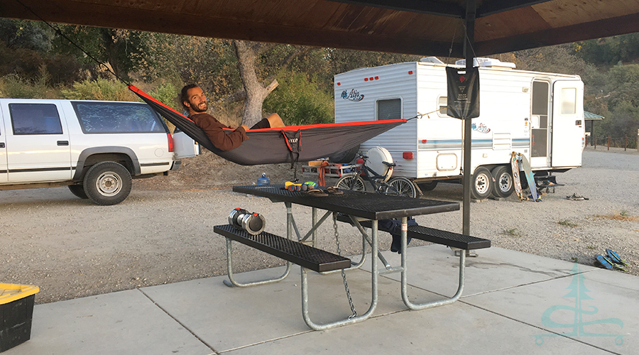 awesome shaded picnic area at each campspot