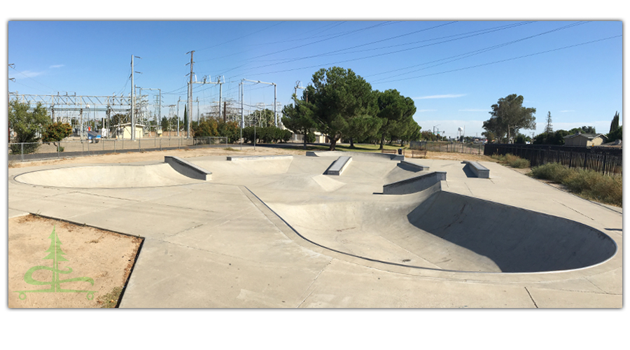 view of the entire manteca skatepark