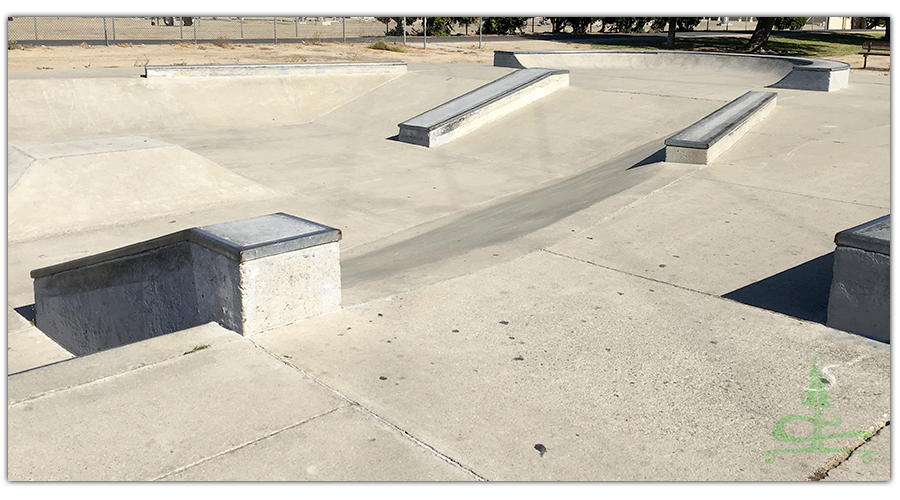 ramps and boxes at the manteca skatepark