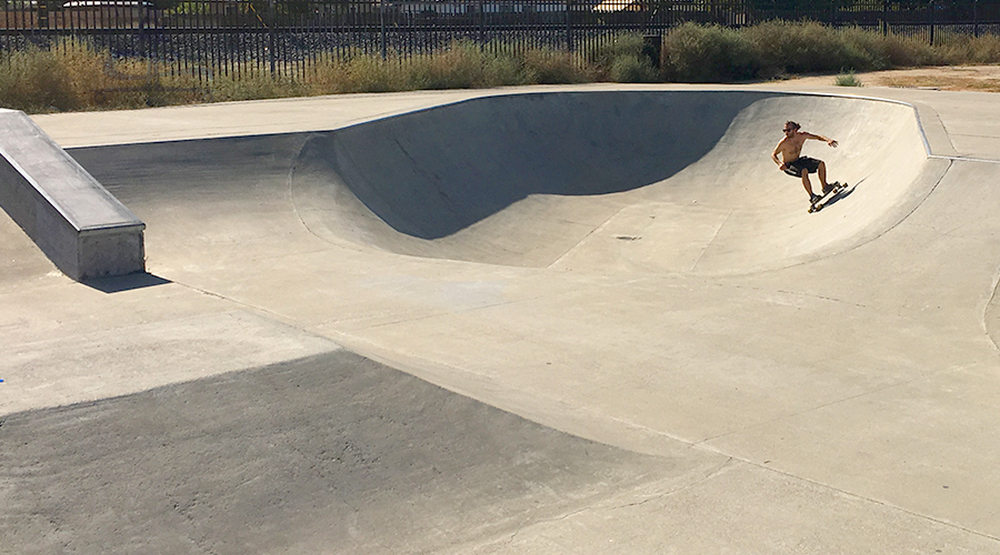 longboarding the small bowl