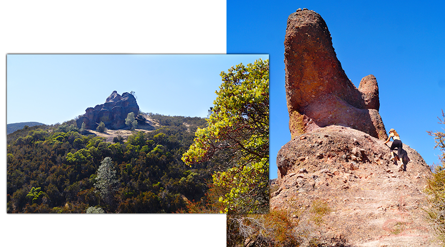 rocky formations seen from hikes in pinnacles national park