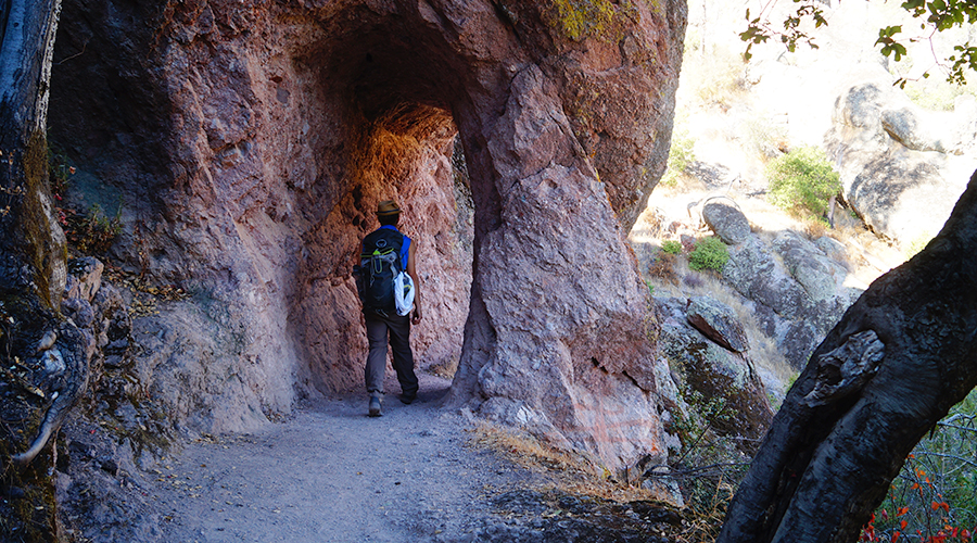 short rock tunnel on high peaks trail