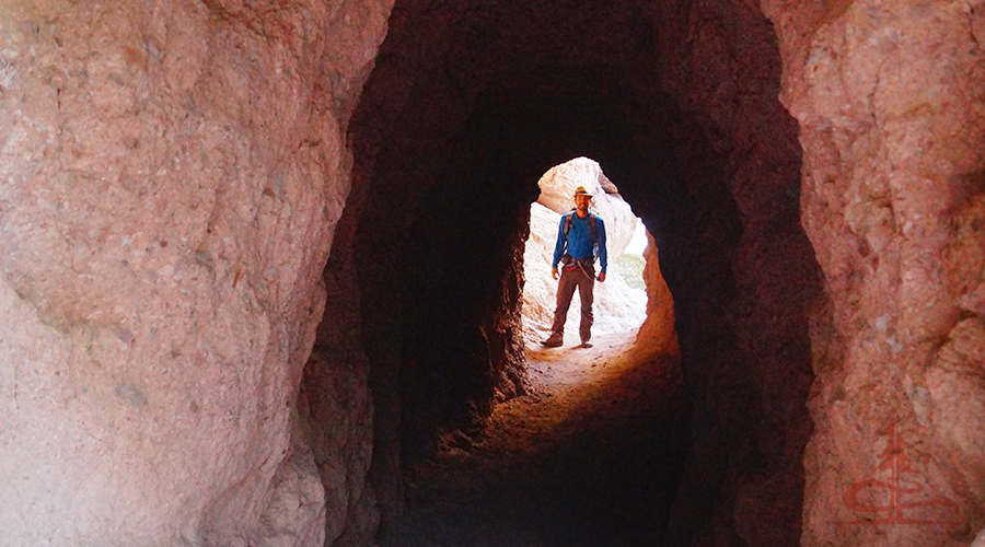one of the many tunnels found on the hikes in pinnacles national park