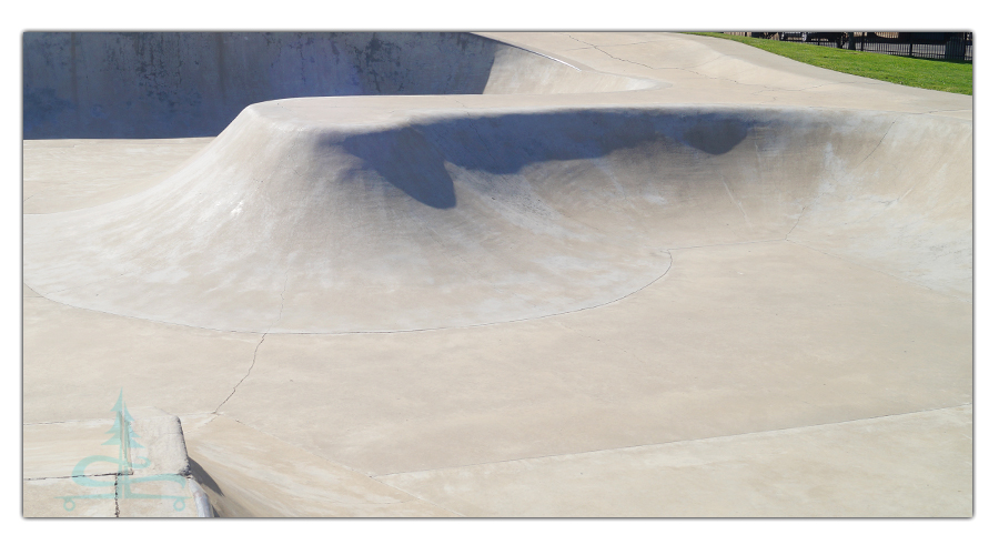 smooth banked turns at ripon skatepark near sacramento