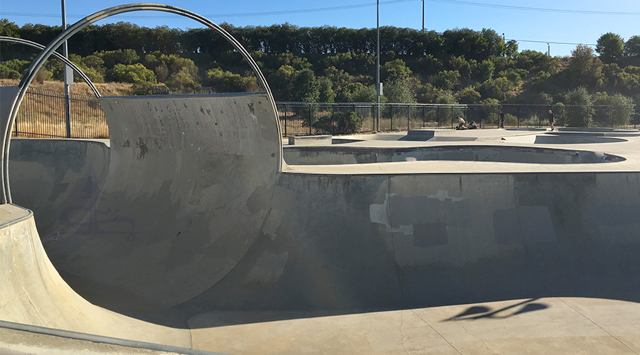 loop in the large bowl at granite skatepark