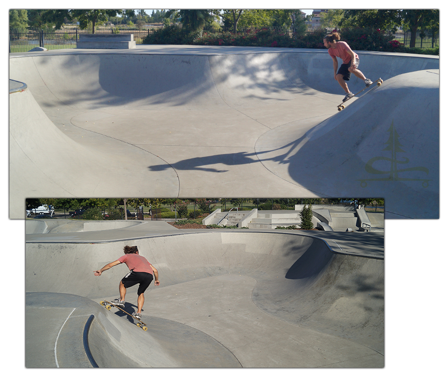 shallow bowl with a roll in at tanzanite skatepark