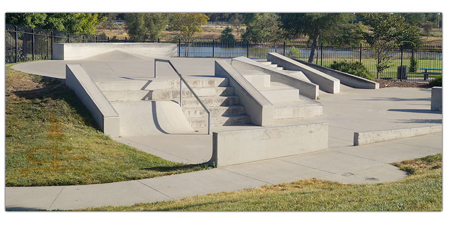 street obstacles and open platform area