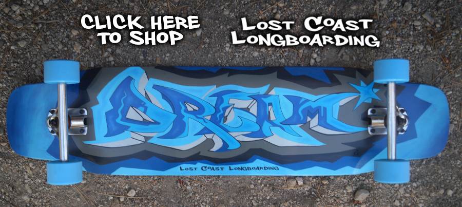 lost coast longboarding hand painted longboard