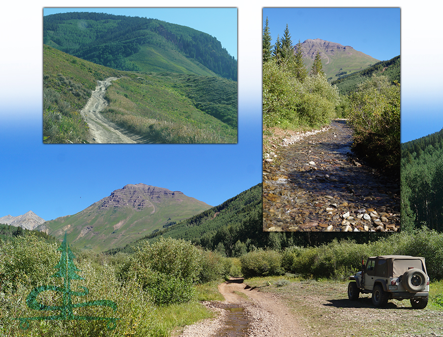 driving to the trailhead for hiking teocalli peak