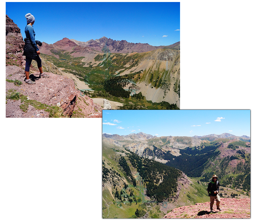 gorgeous colorful surrounding mountain views while hiking teocalli peak trail