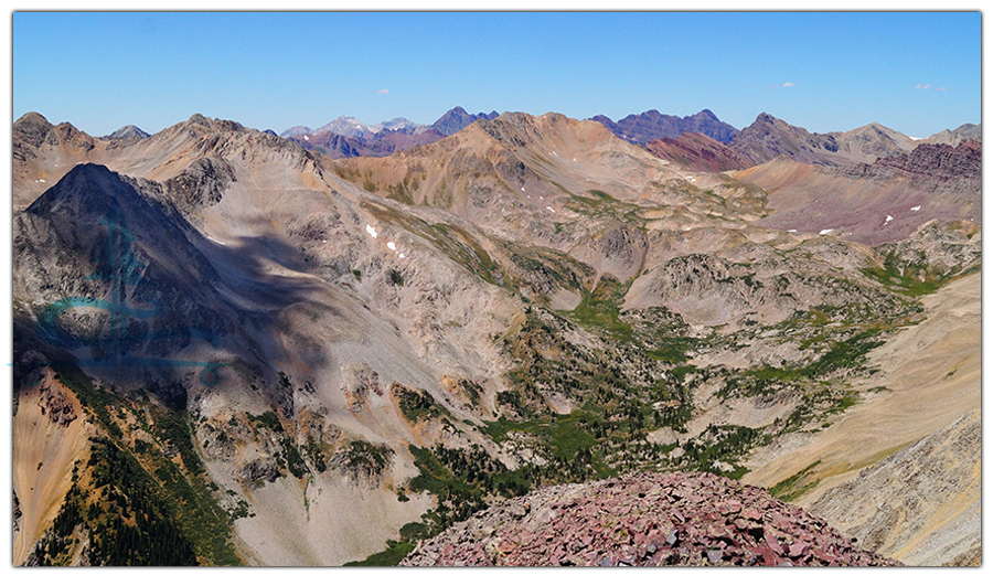 hiking teocalli peak granted incredible views of the endless mountaintops for hiking in crested butte