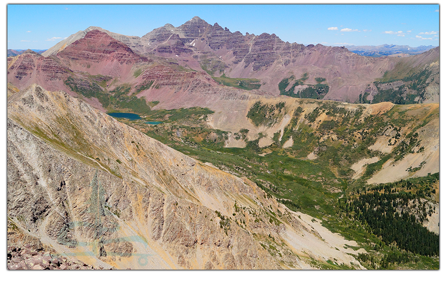 vast scenic colorful mountain views from trail hiking in crested butte 