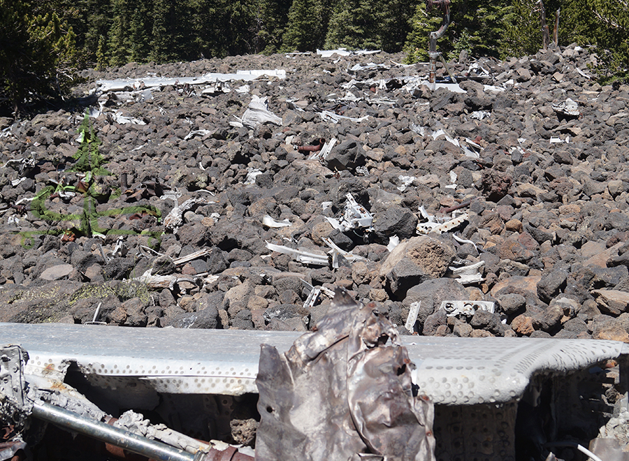 pieces and parts of the B-24 plane crash