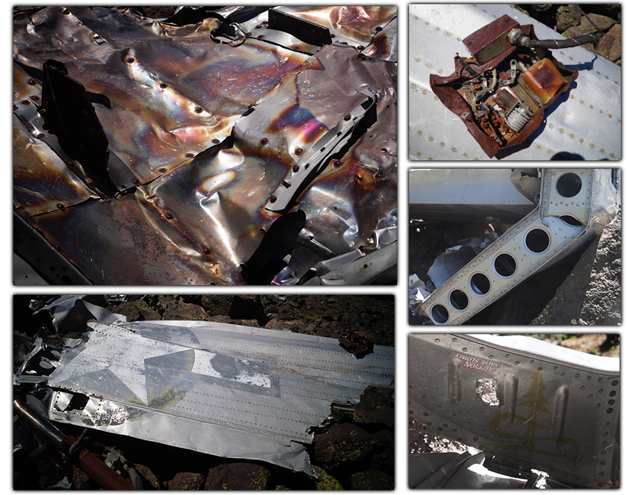 remnants of the B-24 plane crash
