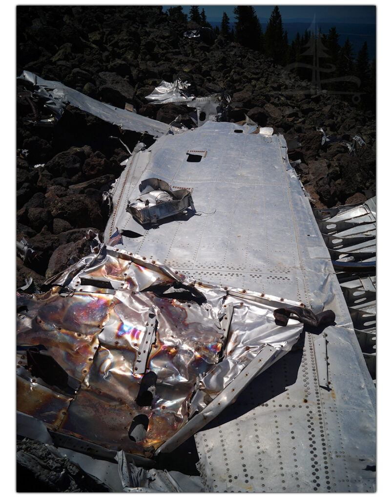 B-24 bomber parts on the mountainside