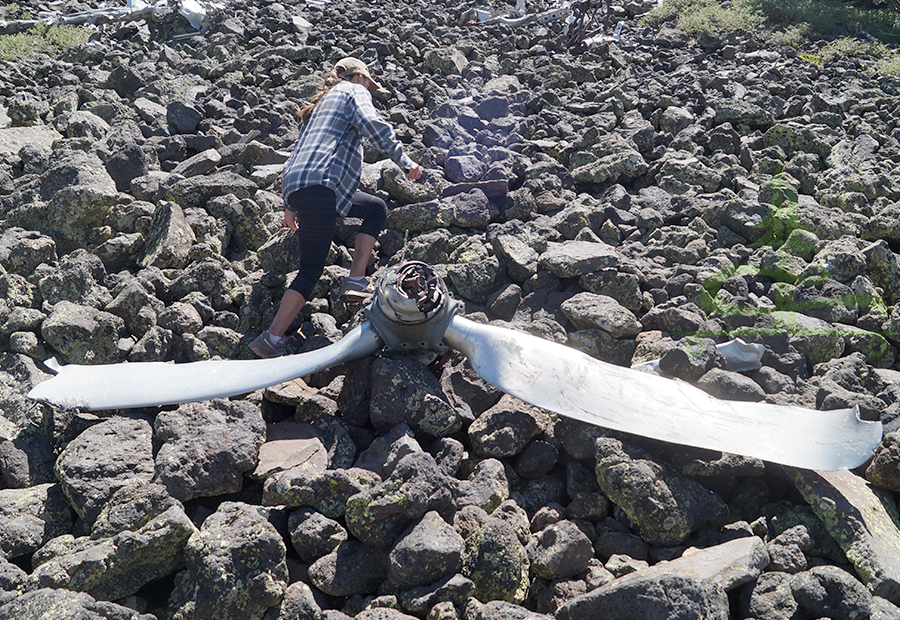 finding pieces of the B-24 plane crash on humphreys peak trail