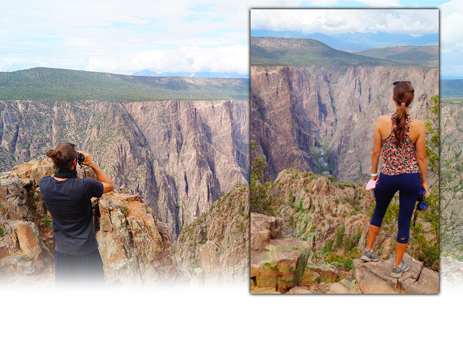 viewing more of the vistas of the canyon and river below