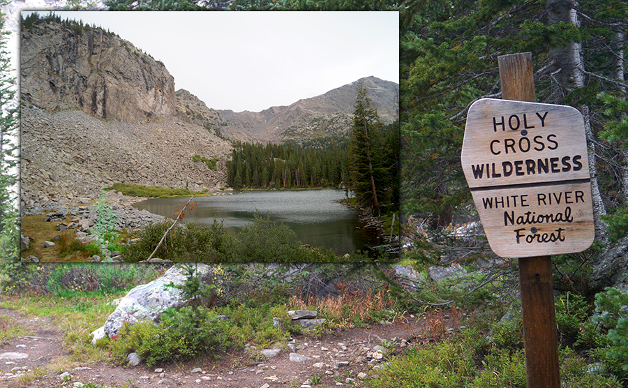 entering holy cross wilderness for our backpacking fall creek trail trip