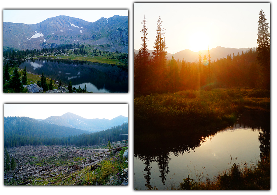 avalanche devastation and lakes on the trail