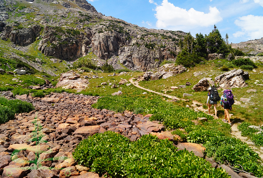 backpacking steep switchbacks on missouri pass and fancy pass loop