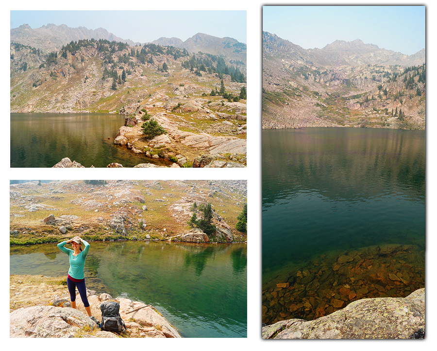 beautiful pitkin lake among the rugged mountains 