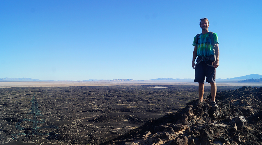 view from the rim of amboy crater