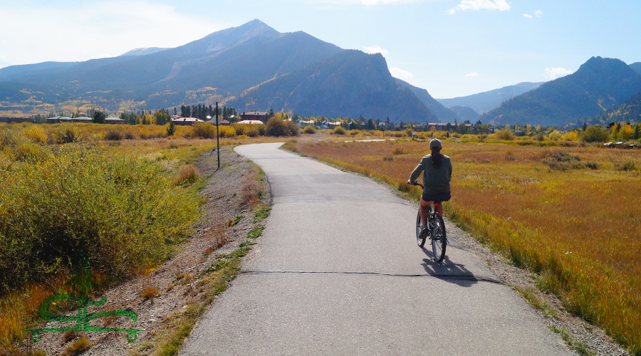 mountain vistas from the paved path